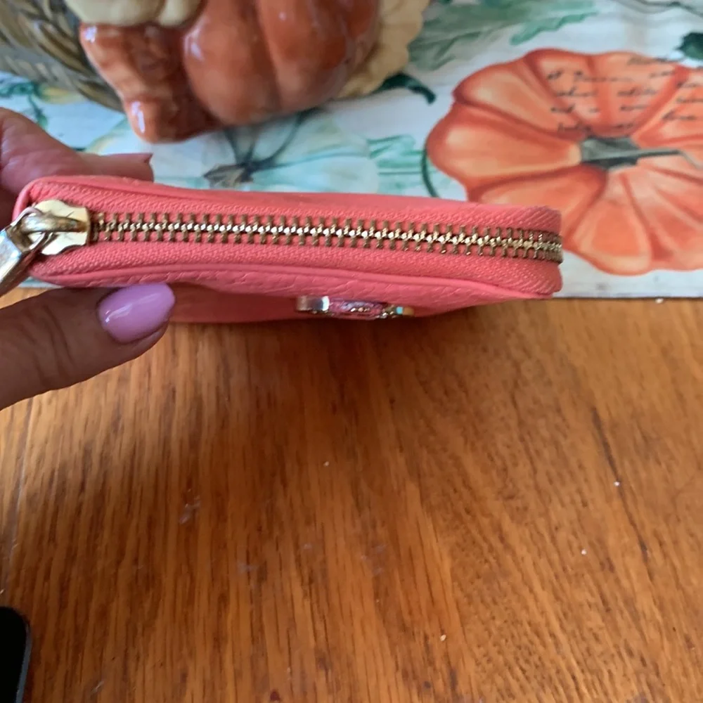 Tory Burch Leather Zip Around Wallet